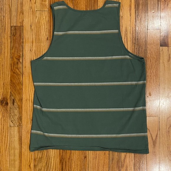 KATIN Men's Tank Top Green Stripped Size Large - Picture 2 of 4